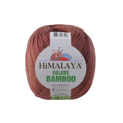Strickfein Himalaya Deluxe Bamboo Wolle Strickgarn 60% Bambus 40% Baumwolle 100gr 124-38 Braun Rot von Strickfein