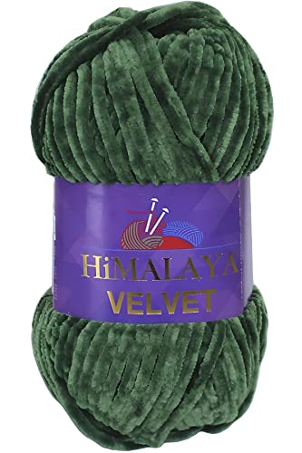 Strickfein Himalaya Velvet Wolle - 100% Micro-Polyester, 100g / 120m, Stärke 6 Super Bulky, Nadeln 8mm, Ideal für Pullover, Schals, Mützen & Heimtextilien - Grün 90060 Strickfein Himalaya Velvet Wolle - 100% Micro-Polyester, 100g / 120m, Stärke 6 Super Bulky, Nadeln 8mm, Ideal für Pullover, Schals, Mützen & Heimtextilien - Grün 90060 von Strickfein
