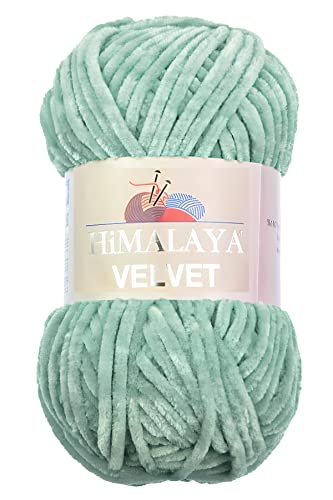 Strickfein Himalaya Velvet Wolle - 100% Micro-Polyester, 100g / 120m, Stärke 6 Super Bulky, Nadeln 8mm, Ideal für Pullover, Schals, Mützen & Heimtextilien - Pastelmint 90047 Strickfein Himalaya Velvet Wolle - 100% Micro-Polyester, 100g / 120m, Stärke 6 Super Bulky, Nadeln 8mm, Ideal für Pullover, Schals, Mützen & Heimtextilien - Pastelmint 90047 von Strickfein