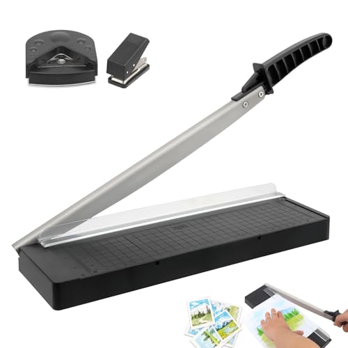 Strixorn Papierschneider A4 Papierschneidemaschine Hebelschneider,Präzise Schnitte & Leichte für Papier, Fotos, Basteln, Büro & Schule,Schneidegerät Papier mit Automatische Arretierung von Strixorn