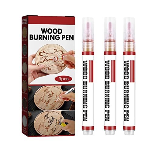 Holzbrennstift Set 3 Stück Scorch Marker Für Holz Und Handwerk Holz Scorch Marker Für DIY Holzmalerei Holzbrennen Eisenstift Holzbrennstift Brandmalerei Zubehör Für DIY Holzmalerei, DIY Holzfarbprojek von Stronrive