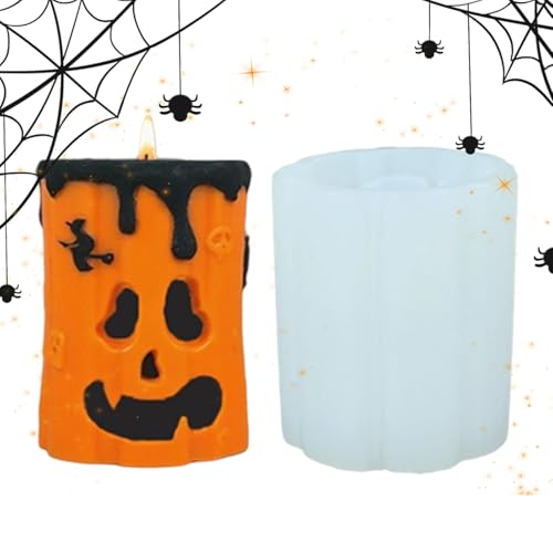 Kerzen Gießform Halloween, Geist Kürbis Kerzen Gießform, Wiederverwendbare Silikon Bastelmodelle für Dekoration und Kerzenherstellung geeignet für Anfänger Erwachsene Mädchen und von Stronrive
