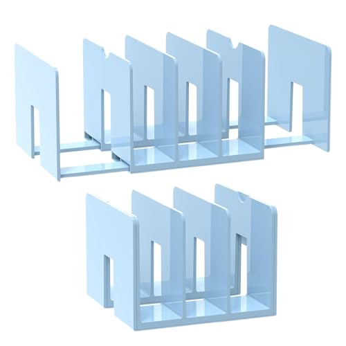 Stronrive Schreibtisch Ablagen Organizer | Ausziehbarer Ordnerhalter Für Den Schreibtisch | 2er Set 5-Fach Organizer Und Aufbewahrung | Für Briefe Papier Bücher Homeoffice Wohnung Schule Lehrer von Stronrive