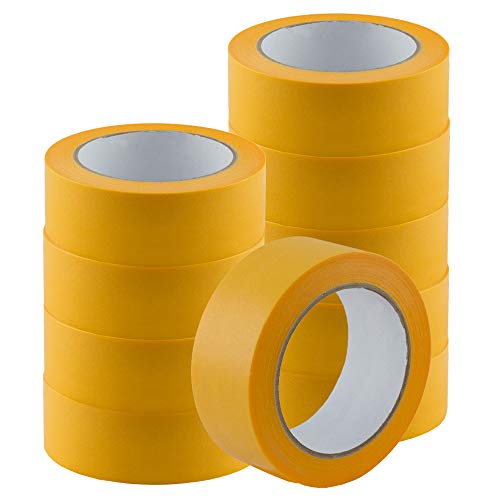 Stuck Dekorbau 5x Maler Kreppband Profi Goldband Malerkrepp Klebeband Abdeckband Tape 20mm x 50m von Stuck Dekorbau