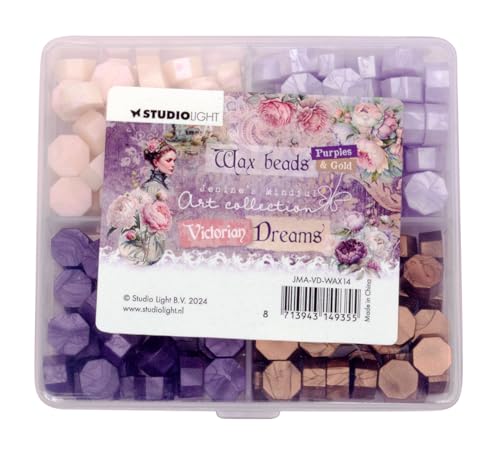 Studio Light Jenine's Mindful Art Wax Beads-Nr. 14, Purple Victorian Dreams von Studio Light