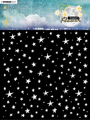 Studio Light Moon Flower Stencil 6"X6"-NR. 73, Stars Background SLASK73 von Studio Light