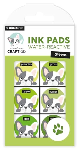 Studio Light Water-Reactive Ink Pads 6/Pkg-Nr. 22, Greens Studio Light Water-Reactive Ink Pads 6/Pkg-Nr. 22, Greens von Studio Light