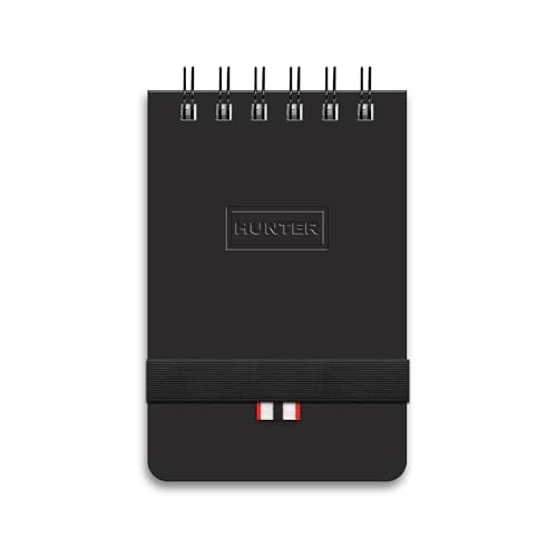 Studio Oh! Allwetter-Feldbuch, 14,6 x 9,1 cm, 128 Seiten, Outdoor-Notizbuch mit Gummiband zum Schutz von Notizen, Taschenbuch mit Punktraster, Steinpapier für Vermessung, wasser- und reißfest, Schwarz von Studio Oh!