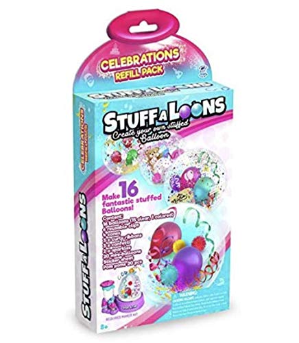 StuffAloons Stuff-A-Loons 36626 Theme Refill Large Box-Celebrations, Blau von StuffAloons