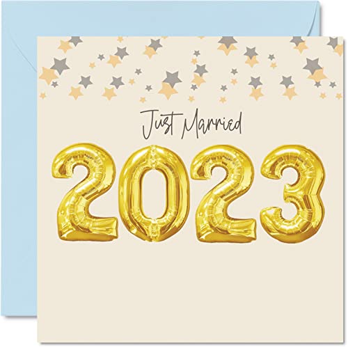 Stuff4 Hochzeitskarten für Braut und Bräutigam – Just Married 2023 – Happy Wedding Day Karten Glückwunsch, Congrats Well Done Just Married Karte, 145 mm Hochzeitsgruß für Paare Stuff4 Hochzeitskarten für Braut und Bräutigam – Just Married 2023 – Happy Wedding Day Karten Glückwunsch, Congrats Well Done Just Married Karte, 145 mm Hochzeitsgruß für Paare von Stuff4
