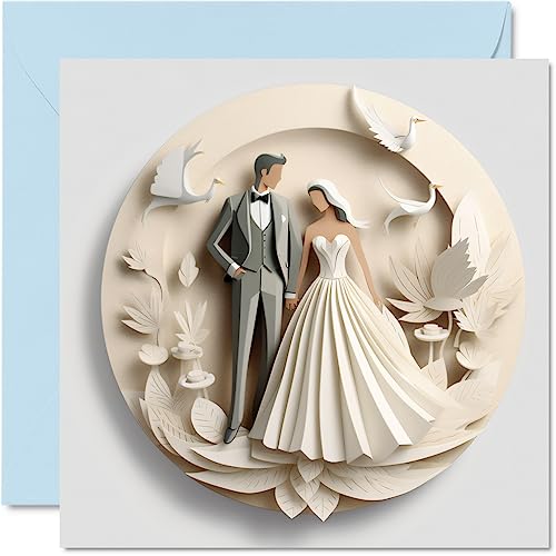 Hochzeitskarten für Paare – The Happy Couple – Glückwunsch, glückliches Verlobungsgeschenk, Congrats Well Done-Karte, 145 mm Hochzeitsgrußkarten für Paare, Verlobte, Verlobte (nicht 3D oder Pop-Up) von Stuff4