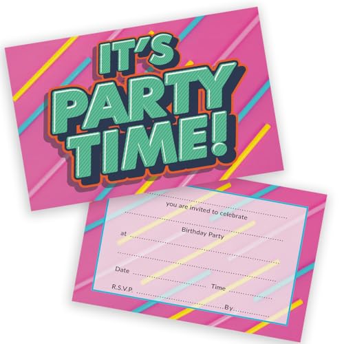 Party-Einladungen für Feiern Männer Frauen – flippige Farben 28 Stück – Erwachsene Verlobungseinladungen für Freunde Familie A6 Hochzeit Party Einladungskarten mit Faltumschlägen Party-Einladungen für Feiern Männer Frauen – flippige Farben 28 Stück – Erwachsene Verlobungseinladungen für Freunde Familie A6 Hochzeit Party Einladungskarten mit Faltumschlägen von Stuff4