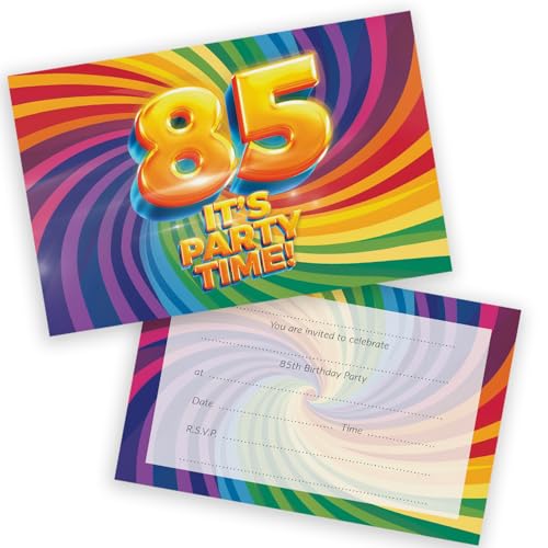 Party-Einladungen zum 85. Geburtstag, für Männer und Frauen, mit Klappumschlägen, 28 Stück Party-Einladungen zum 85. Geburtstag, für Männer und Frauen, mit Klappumschlägen, 28 Stück von Stuff4
