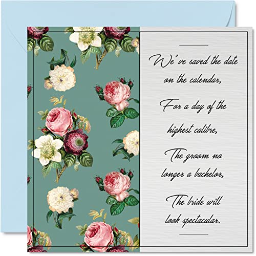 Stuff4 Annahmekarte für Hochzeitseinladung – Saved The Date – CRSVP-Karten Hochzeit, Verlobungsfeier, Einladungskarte, 145 mm große Grußkarte von Stuff4