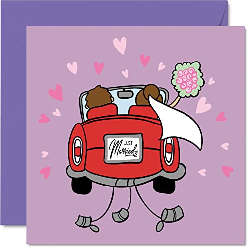Stuff4 Hochzeitskarten für Braut und Bräutigam – Just Married – Happy Wedding Day Cards Congratulations, Congrats Well Done Mr & Mrs-Karte, 145 mm x 145 mm Stuff4 Hochzeitskarten für Braut und Bräutigam – Just Married – Happy Wedding Day Cards Congratulations, Congrats Well Done Mr & Mrs-Karte, 145 mm x 145 mm von Stuff4