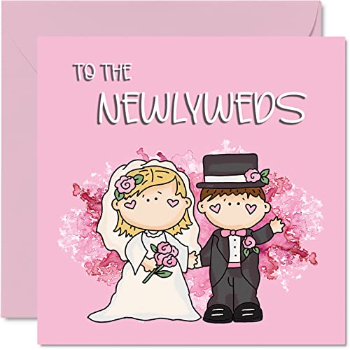 Stuff4 Hochzeitskarten für Braut und Bräutigam – niedliche Brautpaare – Happy Wedding Day Karten Glückwunsch, Congrats Well Done Just Married-Karte, 145 mm x 145 mm, Hochzeitsgrußkarten für Paare Stuff4 Hochzeitskarten für Braut und Bräutigam – niedliche Brautpaare – Happy Wedding Day Karten Glückwunsch, Congrats Well Done Just Married-Karte, 145 mm x 145 mm, Hochzeitsgrußkarten für Paare von Stuff4