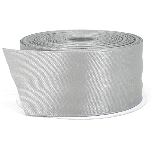Stuffvisor Silbernes Satinband, 5,1 cm x 45,7 m, doppelseitiges einfarbiges Band, 100 % Polyesterband für Geschenkverpackungen, Basteln, Haare und mehrere Dekorationen Stuffvisor Silbernes Satinband, 5,1 cm x 45,7 m, doppelseitiges einfarbiges Band, 100 % Polyesterband für Geschenkverpackungen, Basteln, Haare und mehrere Dekorationen von Stuffvisor