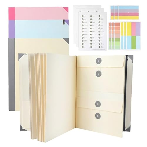 Stuffygreenus Dokumenten-Organizer mit Etiketten, Folio-Ordner mit Taschen, persönliche Familie, wichtige Dokumente, Organizer, Notfall-Papier-Aktenordner-Set für Büro, Schule, 3 Stück Stuffygreenus Dokumenten-Organizer mit Etiketten, Folio-Ordner mit Taschen, persönliche Familie, wichtige Dokumente, Organizer, Notfall-Papier-Aktenordner-Set für Büro, Schule, 3 Stück von Stuffygreenus