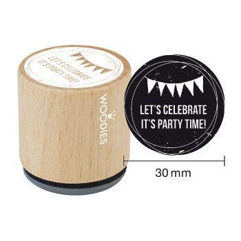 Holzstempel "Woodies" | Let's celebrate party time | Firmenstempel.de | Stempel entwerfen | Stempeln | Mit Ihrem Text und/oder Motiv von Stultiens Group