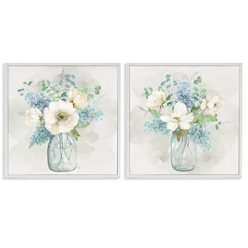 Stupell Industries Giclée-Kunst-Set, 2-teilig, mit weißem Rahmen, Giclée-Kunst-Set, Design von Nan, 30,5 x 30,5 cm, Grün Stupell Industries Giclée-Kunst-Set, 2-teilig, mit weißem Rahmen, Giclée-Kunst-Set, Design von Nan, 30,5 x 30,5 cm, Grün von Stupell Industries