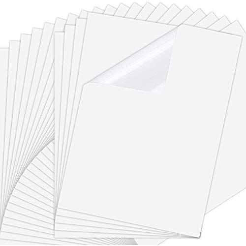 Stuurvnee 25 Blatt 8,3 X 11,6 Inkjet Aufkleber Papier, Druckbare Transparent Folie Schnell Trocknendes Papier Etikett für Tintenstrahl Drucker von Stuurvnee