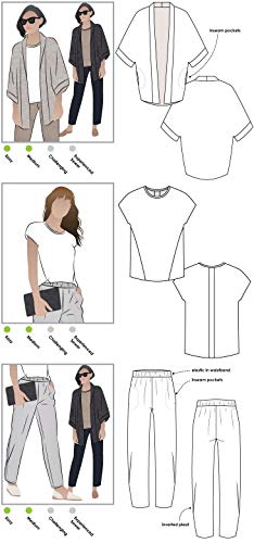 Stil Arc Schnittmuster – Besharl-Outfit mit Jacke, Hose und T-Shirt, Sizes 18-30 von Style Arc