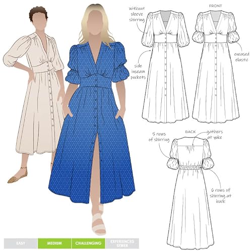 Style Arc Belle Schnittmuster für gewebtes Kleid, Größen 04-16 von STYLEARC