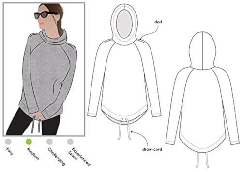 Style Arc Schnittmuster – Josie Hoodie (Größen 18–30) von Style Arc