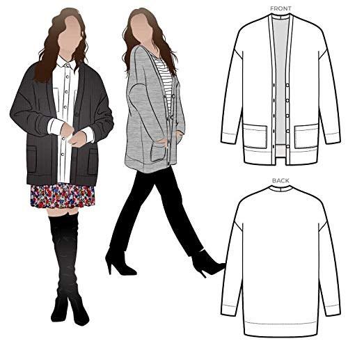 Style Arc Schnittmuster – Sabel Boyfriend Cardi (Größe 38-50) von Style Arc