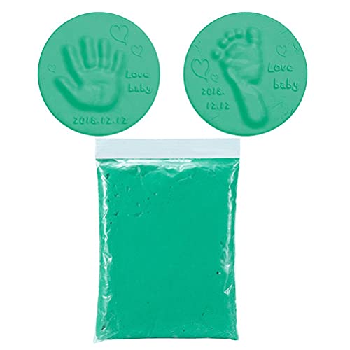 Baby Handabdruck Fußabdruck Andenken Kit - DIY Babypflege Hand Fuß Stempelkissen Handabdruck Fußabdruck Fingerabdruck Weicher Ton Flauschiger Schaumstoff Zubehör Kinder von Stylebest