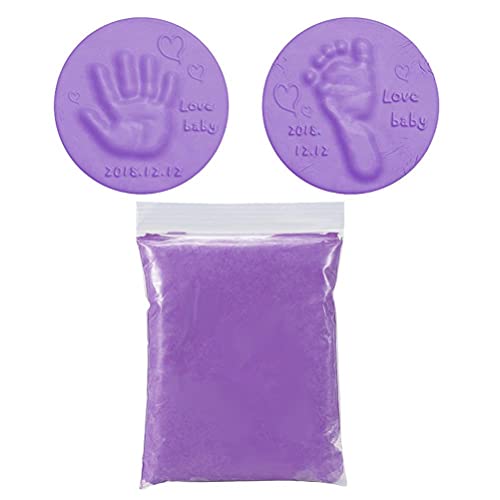 Baby Handabdruck Fußabdruck Andenken Kit - DIY Babypflege Hand Fuß Stempelkissen Handabdruck Fußabdruck Fingerabdruck Weicher Ton Flauschiger Schaumstoff Zubehör Kinder von Stylebest