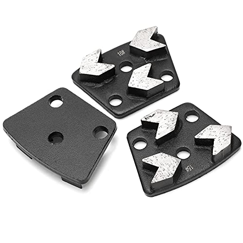 Stylebest 3pcs Trapez -Diamant -Schleifschuhe, 16# Schwarze Betonschleifenscheiben -Set, Hochleistungsbodenschleifwerkzeug Zur Vorbereitung der Oberfläche, Polieren, Nivellieren, von Stylebest