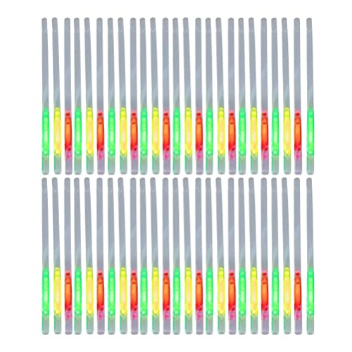 Stylebest 50pcs 2 in 1 Leuchtende Strohhalme, Glow Sticks Party -Vorräte in den Dunklen Strohhalmen für Konzerte Party Bevorzugt Hochzeiten Kinder Geburtstage (Grafische Farbe) von Stylebest