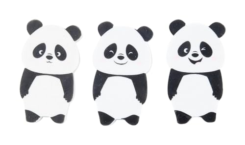 3 Radiergummis/Radierer / "Panda" von Styleex