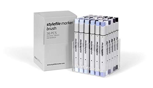 Stylefile Brush Marker, 36er Set, Grau, Nicht zutreffend von Stylefile
