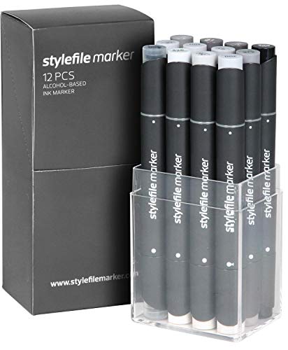 Stylefile Marker, 12er Set, Neutral Grau, Nicht zutreffend von Stylefile