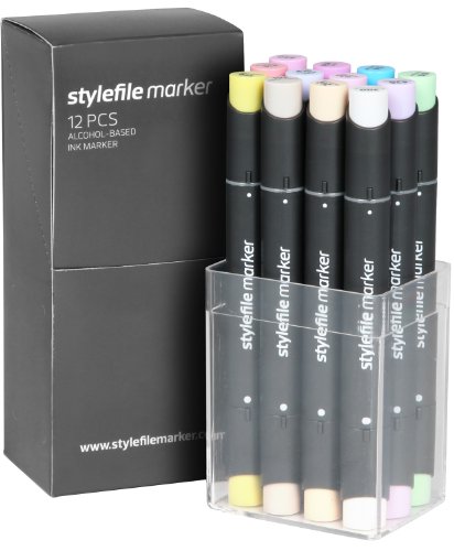 Stylefile Marker, 12er Set, Pastell, Nicht zutreffend von Stylefile