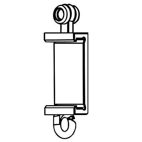 Clips Für Premium Paneelwagen mit den Maßen 25x2,5mm | Farbe Silber/Alu | zum Aufklipsen auf das Paneelwagenprofil (je Paar) (Rolle 4mm) von Stylelex