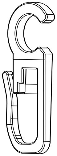 Stylelex 100x Hochwertige Überklipshaken, Faltenlegehaken, Gardinenhaken mit 9 mm Öse - Farbe: Weiß - Qualität Made in Germany - Für Rundringe & Scheibenstangen von Stylelex