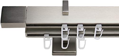Stylelex Tetra Edelstahl-Optik 2-läufig - Träger 9,1cm - Rechteckig - 360cm - Block von Stylelex