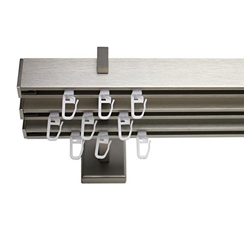 Stylelex Tetra Edelstahl-Optik 3-läufig - Träger lang 13,5cm - Rechteckig - 220 cm - Endkappe - Am Stück Stylelex Tetra Edelstahl-Optik 3-läufig - Träger lang 13,5cm - Rechteckig - 220 cm - Endkappe - Am Stück von Stylelex