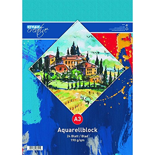 Aquarellblock A3 190g/qm 24 Blatt Aquarellblock A3 190g/qm 24 Blatt von Stylex