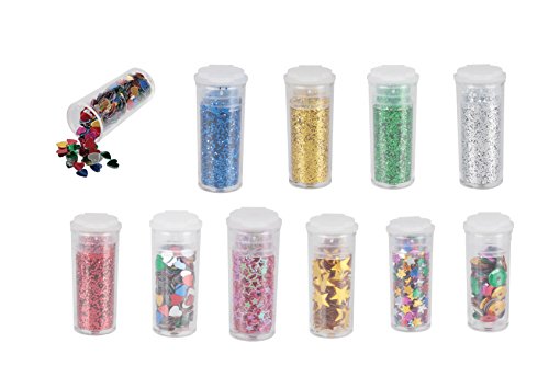 Bastel Glitter Set / 5 Döschen Glitterpulver, 5 Döschen Streudeko, Bastelkleber Bastel Glitter Set / 5 Döschen Glitterpulver, 5 Döschen Streudeko, Bastelkleber von Stylex