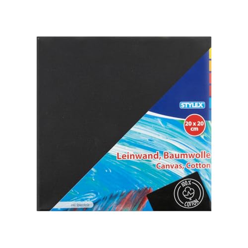 Leinwand / bespannter Keilrahmen / Größe: 20x20cm / Farbe: schwarz Leinwand / bespannter Keilrahmen / Größe: 20x20cm / Farbe: schwarz von Stylex
