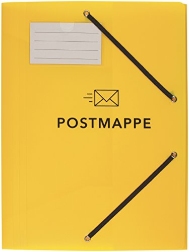 Postmappe PP gelb mit Gummizug von Stylex