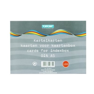 STYLEX 42675 Ersatz-Karteikarten, A5, 100er Packung von Stylex