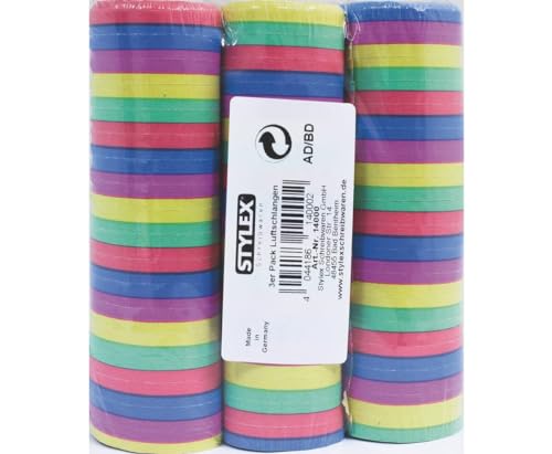 Stylex 14000 - Luftschlangen, 4 m, 3 Stück von Stylex