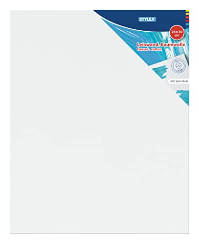 Stylex 28631 - Keilrahmen 24 x 30 cm, mit Leinwand aus 100 % Baumwollgewebe bespannt, grundiert, rückseitig geheftet, für Öl-, Acryl- und Temperafarben, Gouache - Malerei Stylex 28631 - Keilrahmen 24 x 30 cm, mit Leinwand aus 100 % Baumwollgewebe bespannt, grundiert, rückseitig geheftet, für Öl-, Acryl- und Temperafarben, Gouache - Malerei von Stylex