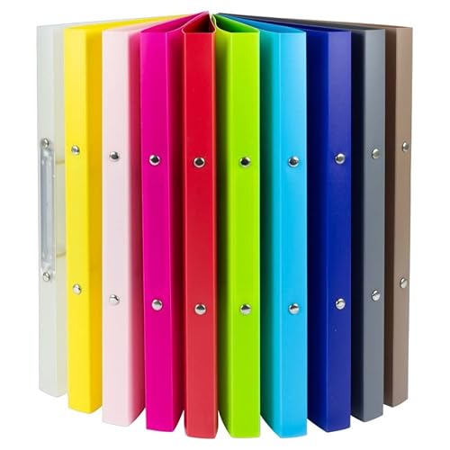 Stylex 41060 Ringbuch, Material Polypropylen, Farbig Sortiert, 17 mm Ringdurchmesser, DIN A4 von Stylex