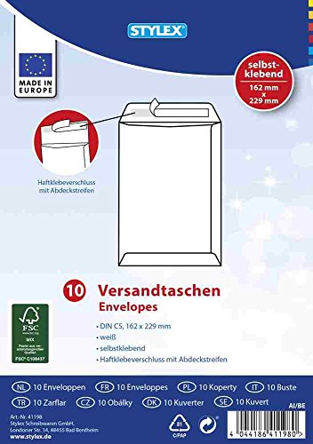 Stylex 41198 Versandtasche C5 10 Stück, weiß Stylex 41198 Versandtasche C5 10 Stück, weiß von Stylex
